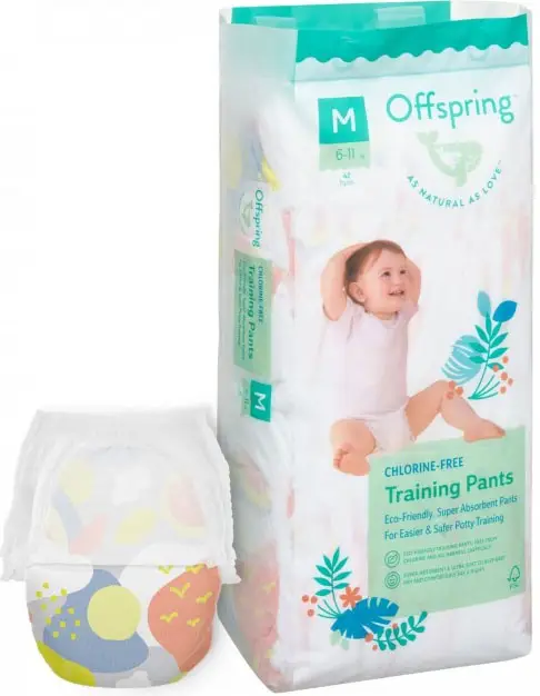 Трусики-подгузники Offspring, размер M, 6-11 кг, 42 шт, расцветка Небо
