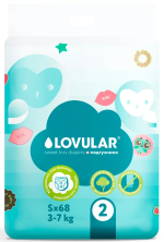 Подгузники Lovular Sweet kiss S 3-7 кг 68 штук Подгузники Lovular Sweet kiss S 3-7 кг 68 штук
