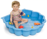 Фотография товара Песочница с тентом Ракушка Paradiso Toys T00758 голубой 87x78x20 см