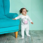 Фотография товара Комбез-асим на кнопках Little Star Принцесса Лебедь крем 56