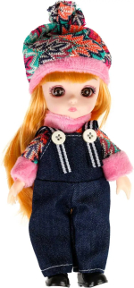 Фотография товара Alisa Kawaii mini 1Toy Кукла 15,2 см с расчёской длинные светлые волосы в шапке