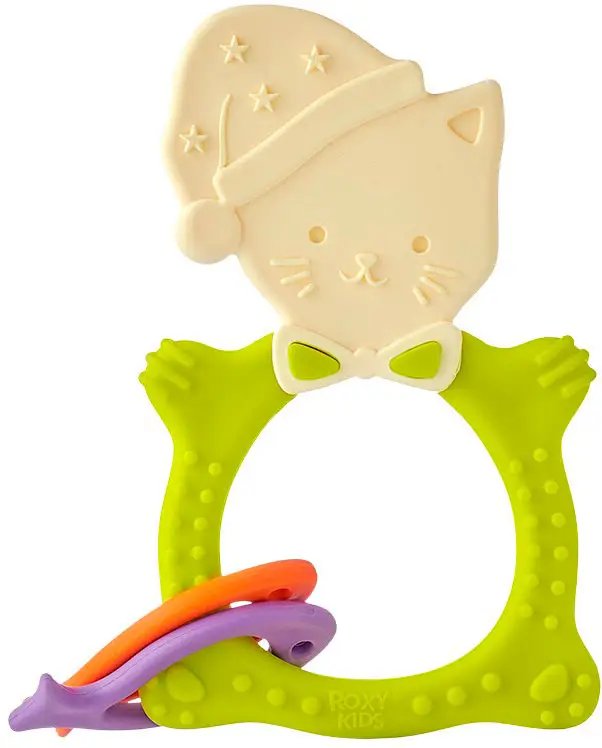 Универсальный прорезыватель ROXY KIDS Meow Teether зеленый