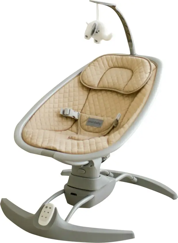 Электронные качели Amarobaby Super Swing, бежевые