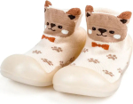 Фотография товара Ботиночки носочки детские Amarobaby First Step Animals бежевые, с дышащей подошвой, размер 24