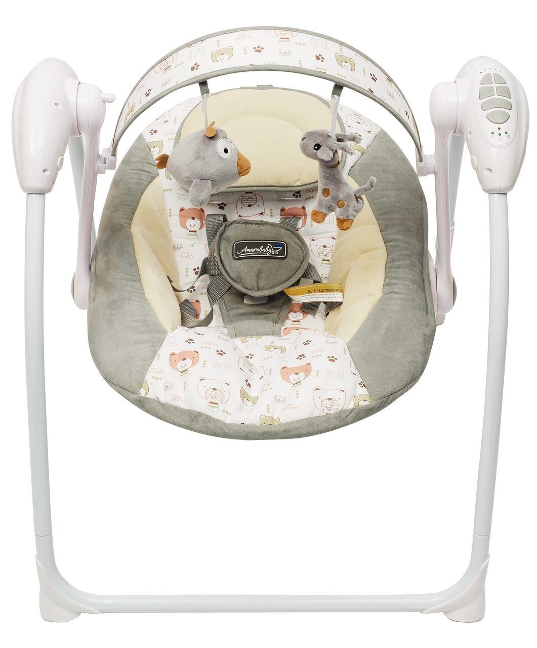 Купить электронные качели amarobaby swinging baby gray в Москве в  интернет-магазине LEMI KIDS