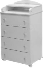 Комод Loona Lupine 600/4 с откидной пеленальной доской, серый