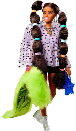 Фотография товара Кукла Barbie Экстра с переплетенными резинками хвостиками