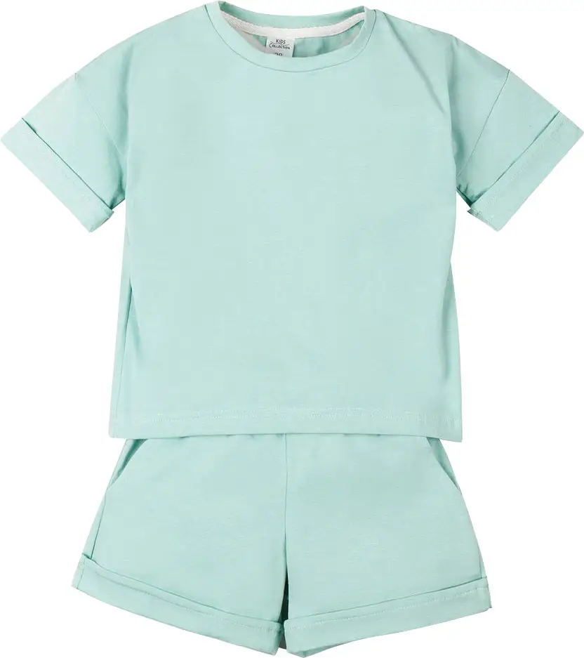 Костюм детский Amarobaby Jump футболка, шорты, мятный, размер 98-104