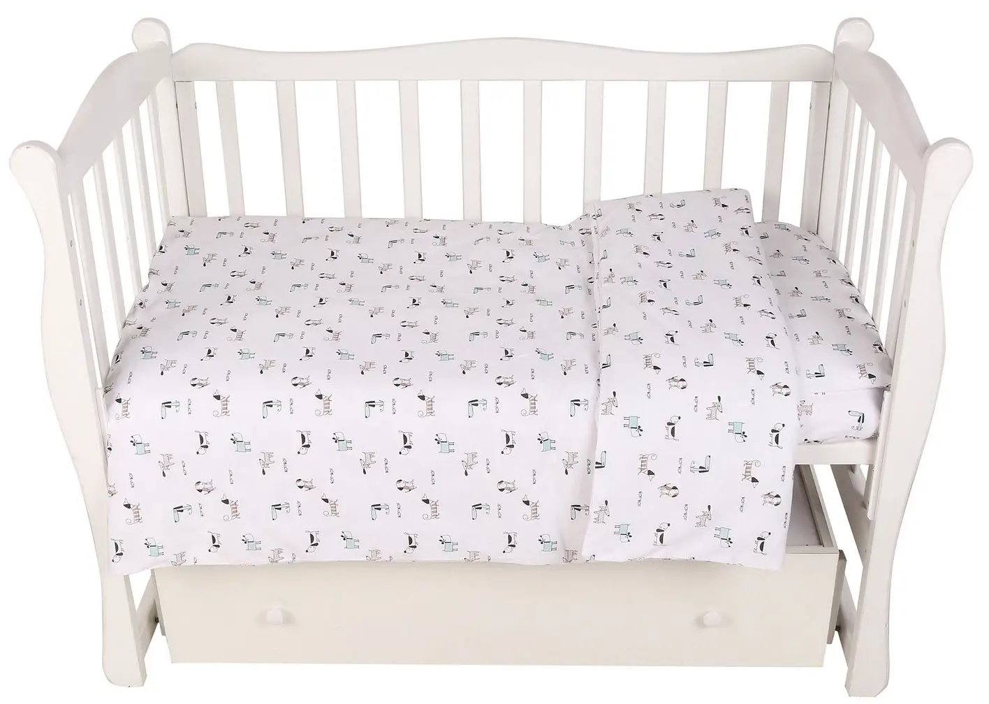 Комплект в кроватку 3 предмета AmaroBaby Exclusive Original Collection Собачки