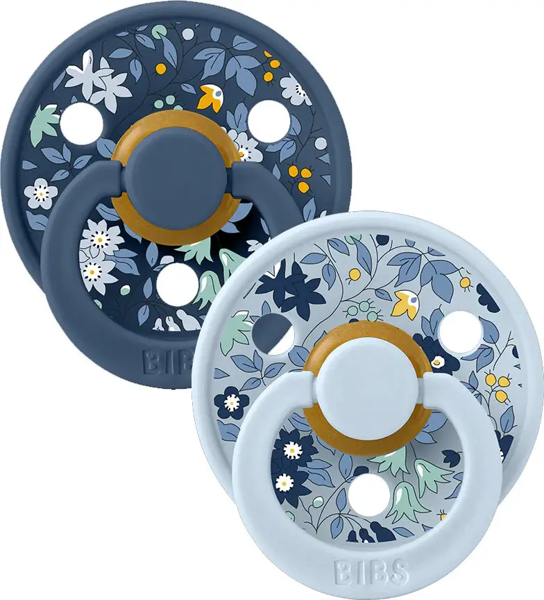 Набор пустышек латексных Bibs Liberty Colour, Chamomile Lawn, Baby Blue, 2 шт