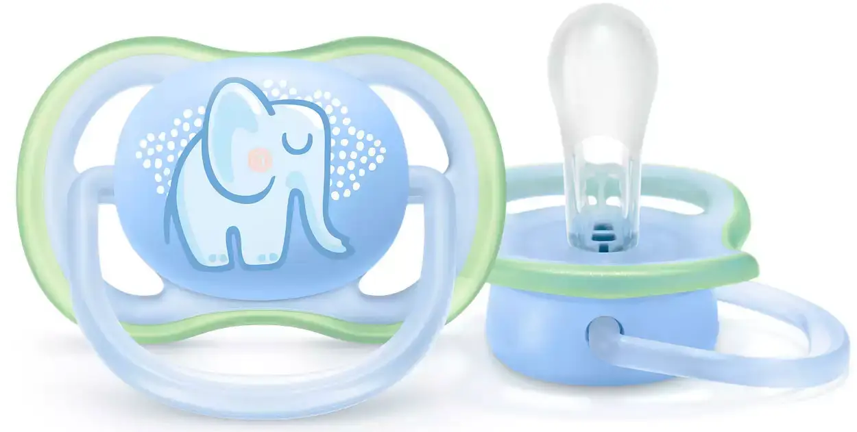 Пустышка Philips Avent Ultta Air слоник, голубая