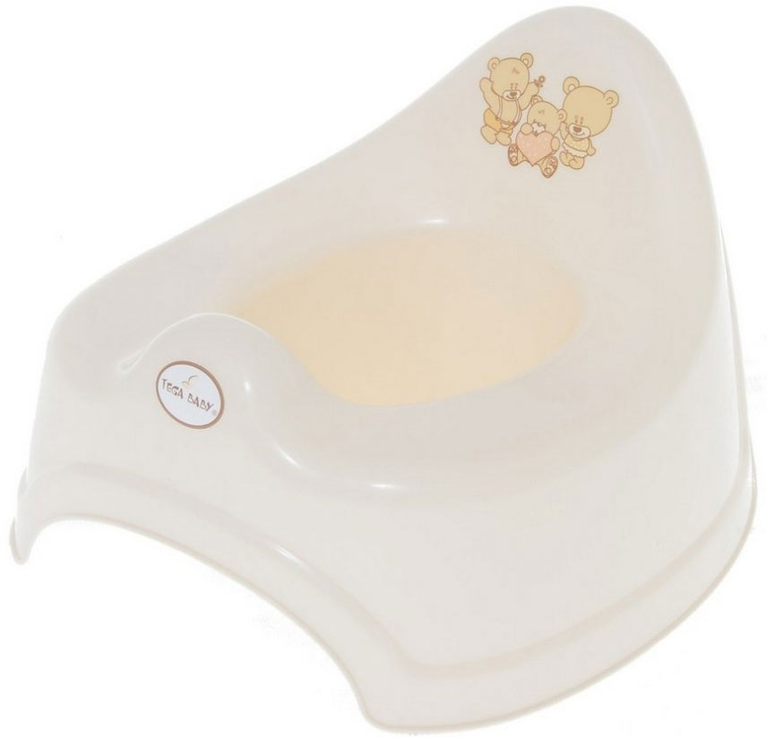 Горшок туалетный Tega Baby со звуковым эффектом Teddy Мишки белый жемчуг ку...