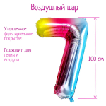 Фотография товара Шар Страна Карнавалия фольгированный цифра 7, радуга, 40"