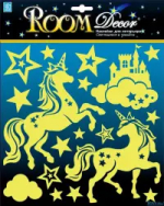Наклейки Room Decor светящиеся сказочные единороги Наклейки Room Decor светящиеся сказочные единороги