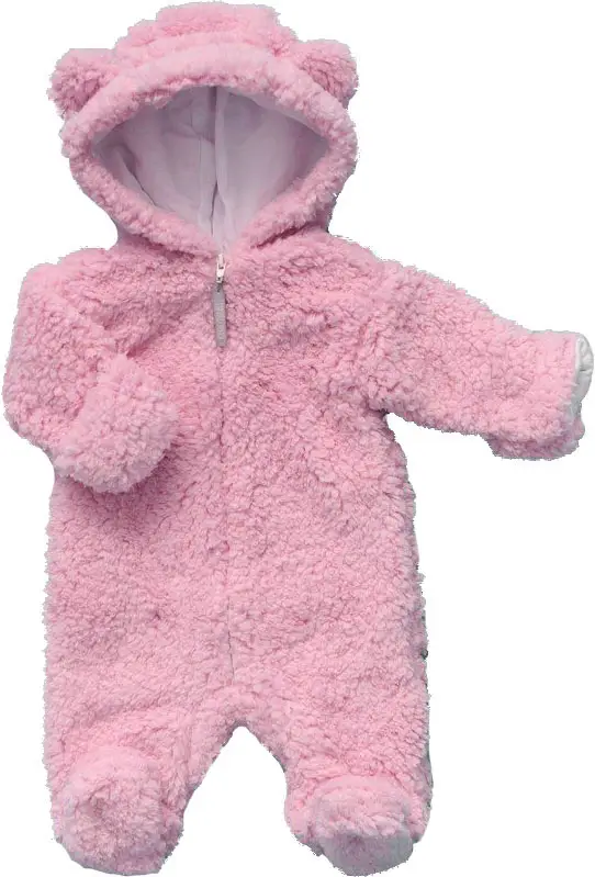 Комбинезон Teddy Bunnyphan, размер 56-62, шерпа, светло-пудровый