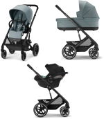 Детская коляска Cybex Balios S Lux BLK 3 в 1 цвет Sky Blue
