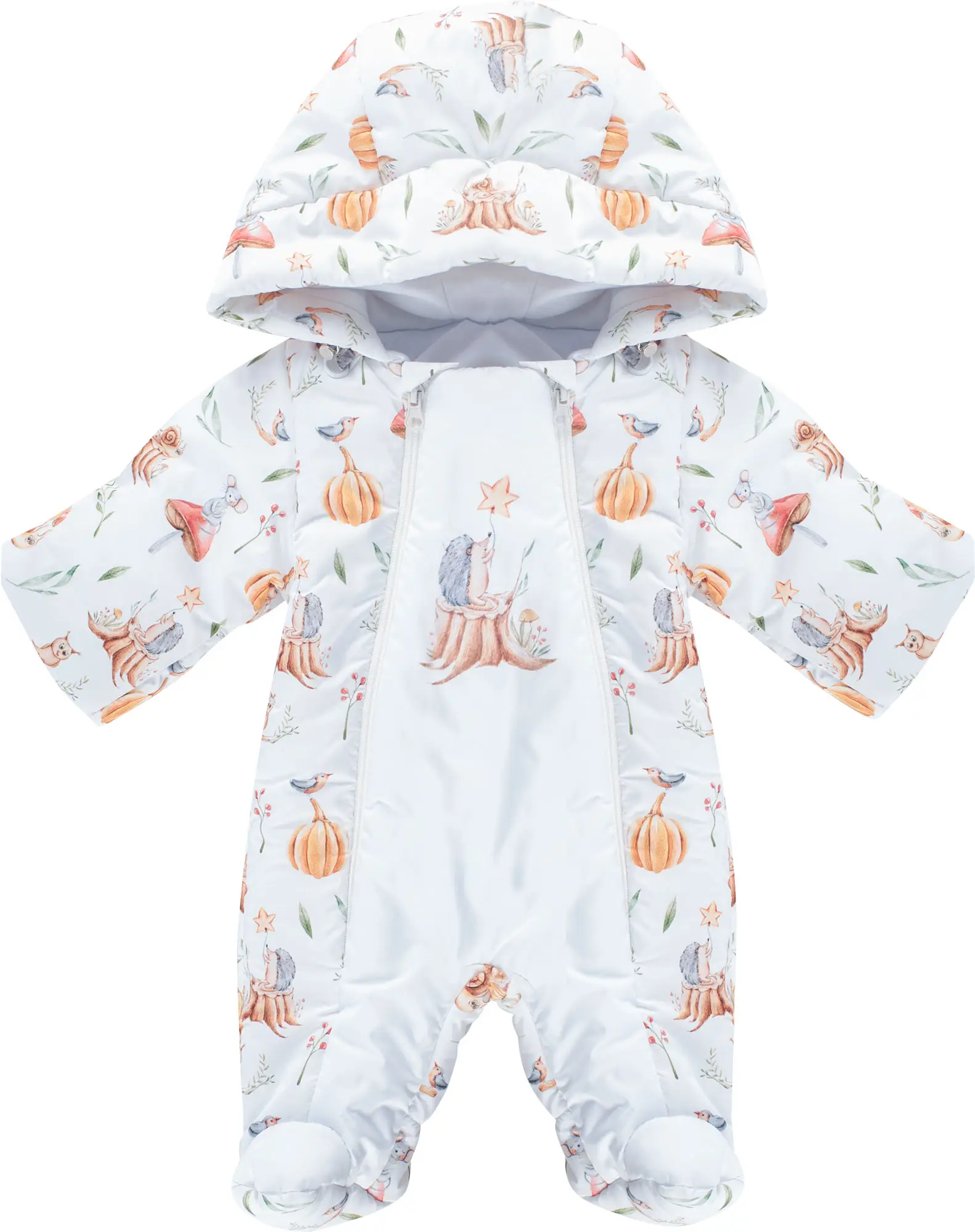 Комбинезон утеплённый Ёжик с шариком Luxury Baby, размер 68, разноцветный
