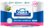 Салфетки влажные детские рифлёная ткань, с клапаном Умка премиум 72 штуки