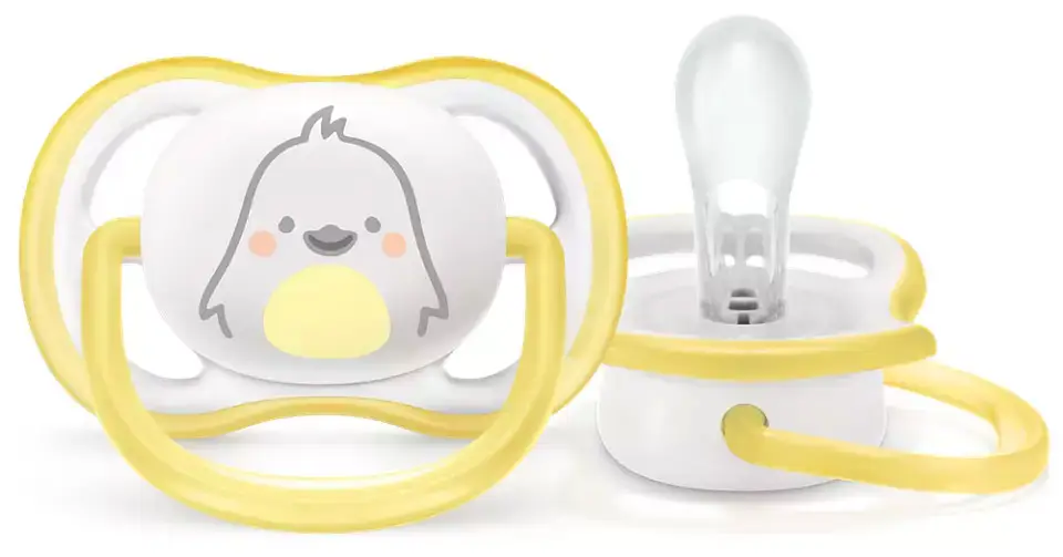 Пустышка Philips Avent Ultta Air цыпленок, жёлтый