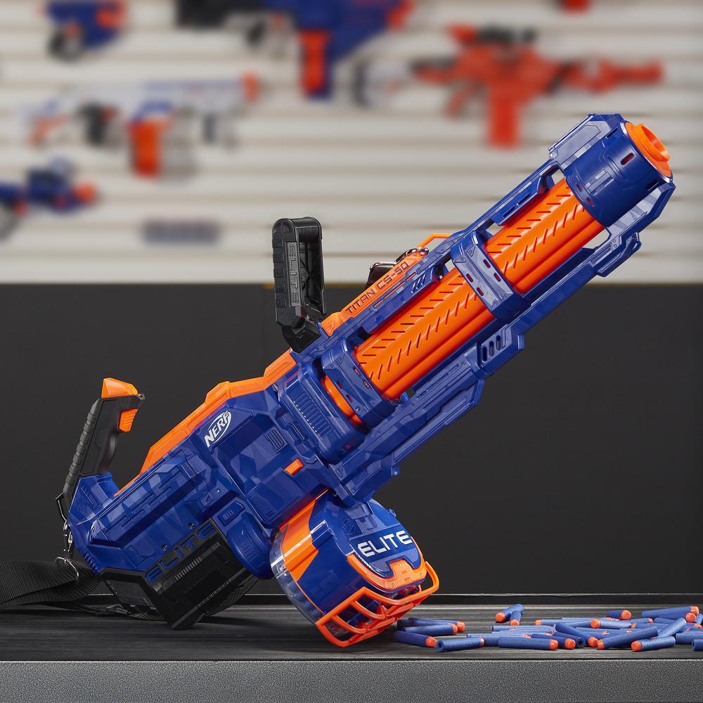 Бластер nerf elite. Бластер Nerf Элит Титан e2865. Nerf Elite Titan CS-50. Nerf Elite Titan CS-50 Minigun. Бластер НЕРФ Титан Nerf Elite Titan CS-50 e2865eu4.