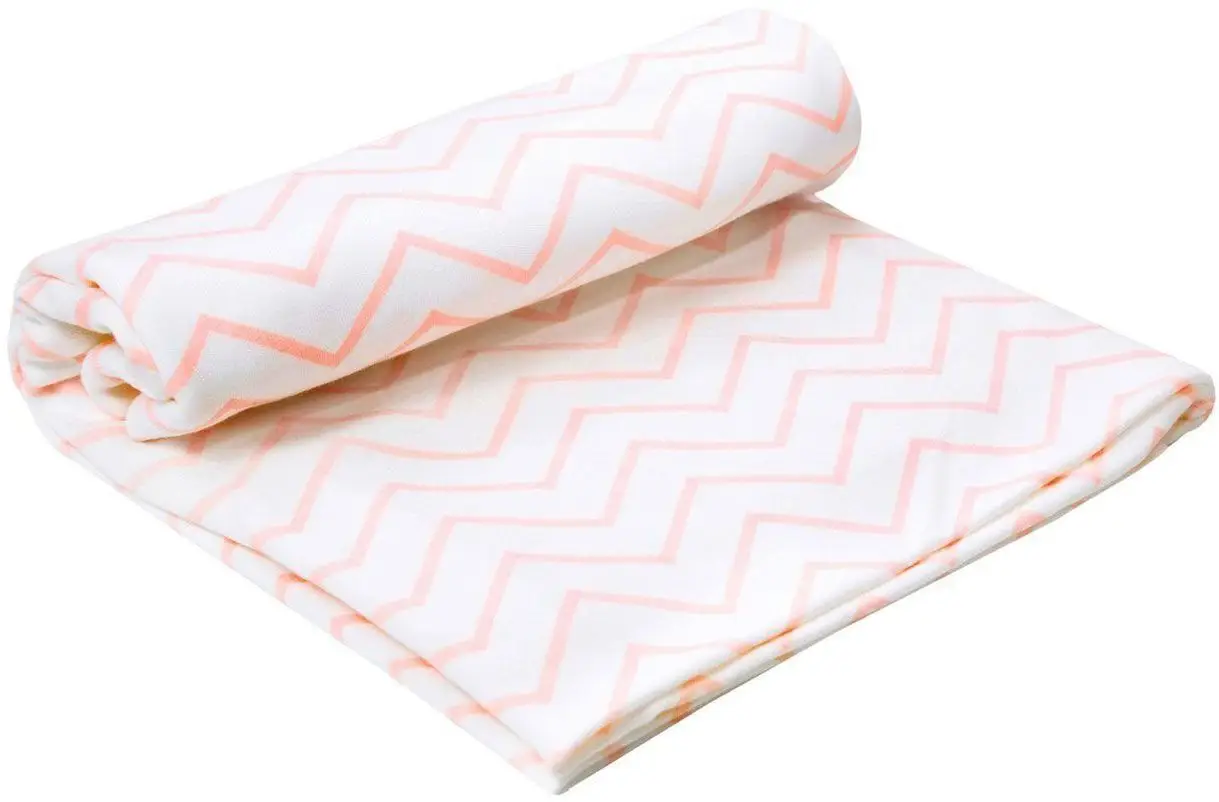 Пелёнка трикотажная Amarobaby Soft Hugs Зигзаг розовый