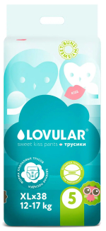 Фотография товара Подгузники Lovular Sweet kiss XL 12-17 кг, 38 штук