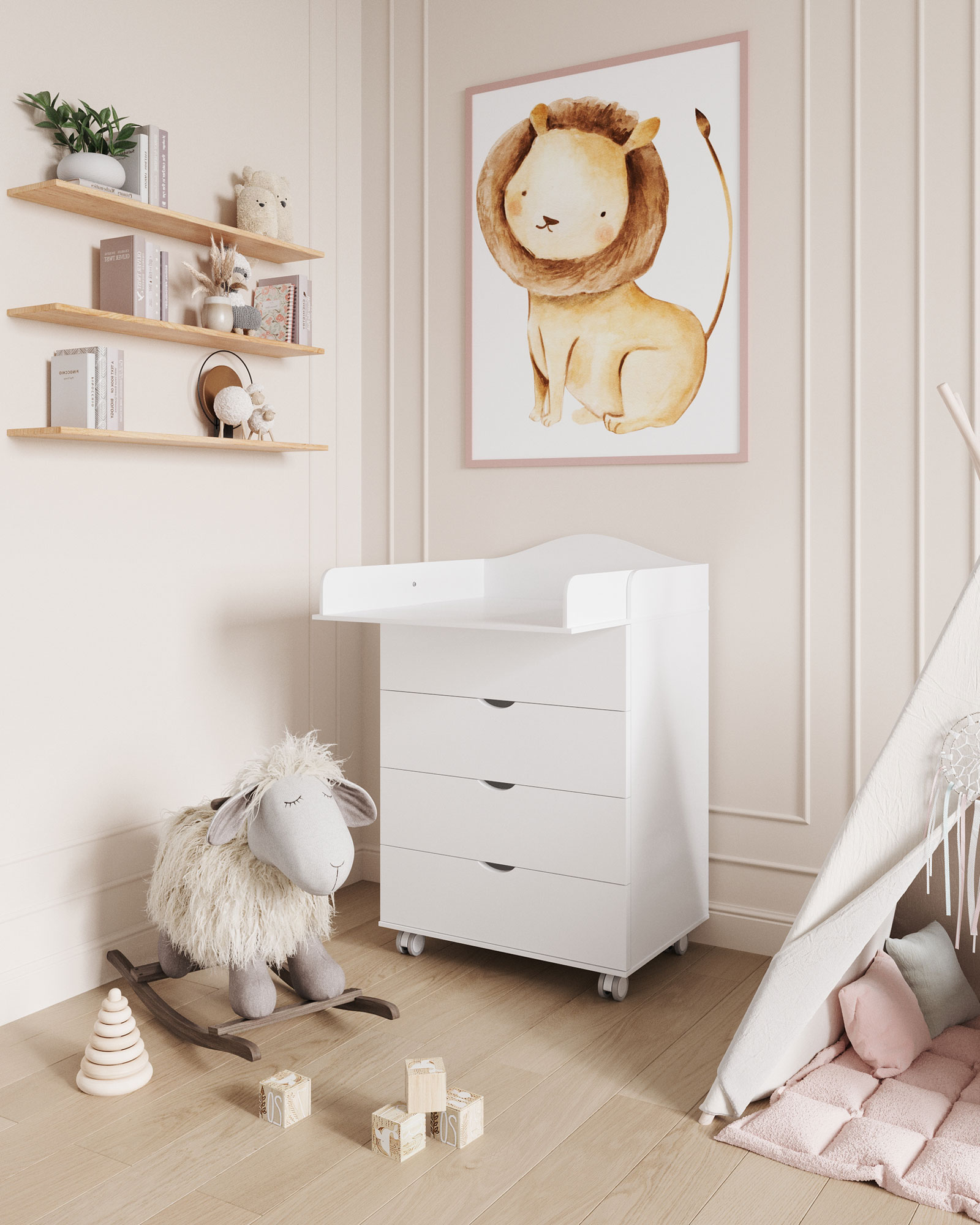 Купить комод victoria incanto 600/4, белый в Москве в интернет-магазине  LEMI KIDS