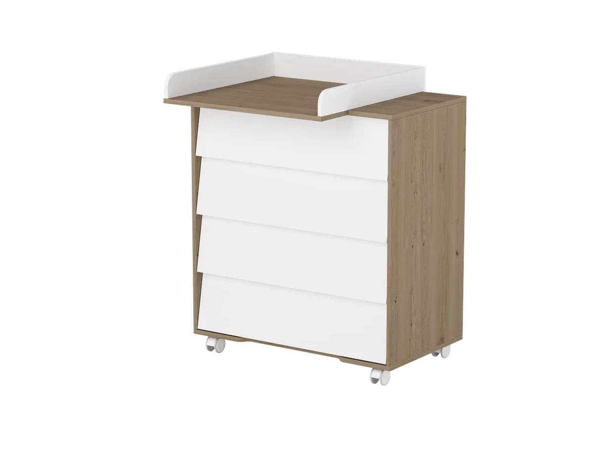 Комод CAMBRIDGE 800/4 цвет дуб/белый Комод CAMBRIDGE 800/4 цвет дуб/белый