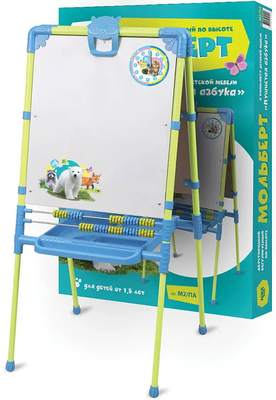 Доска знаний-мольберт двусторонний Nika Kids Пушистая Азбука
