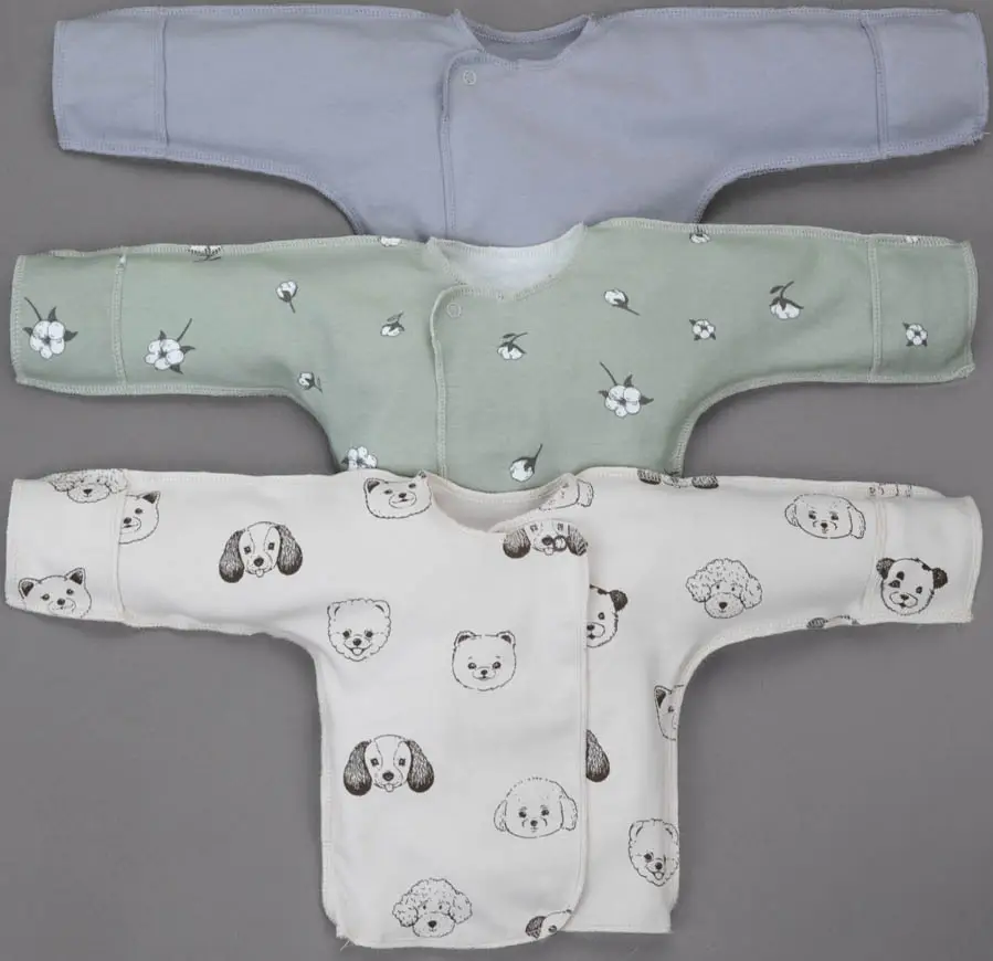 Распашонка KiDi Kids, Мягкий Хлопок, 3шт, р. 16, рост 50-56 см