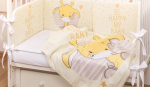 Комплект BoomBaby в кроватку Жирафик, 6 предметов, сатин, желтый Комплект BoomBaby в кроватку Жирафик, 6 предметов, сатин, желтый