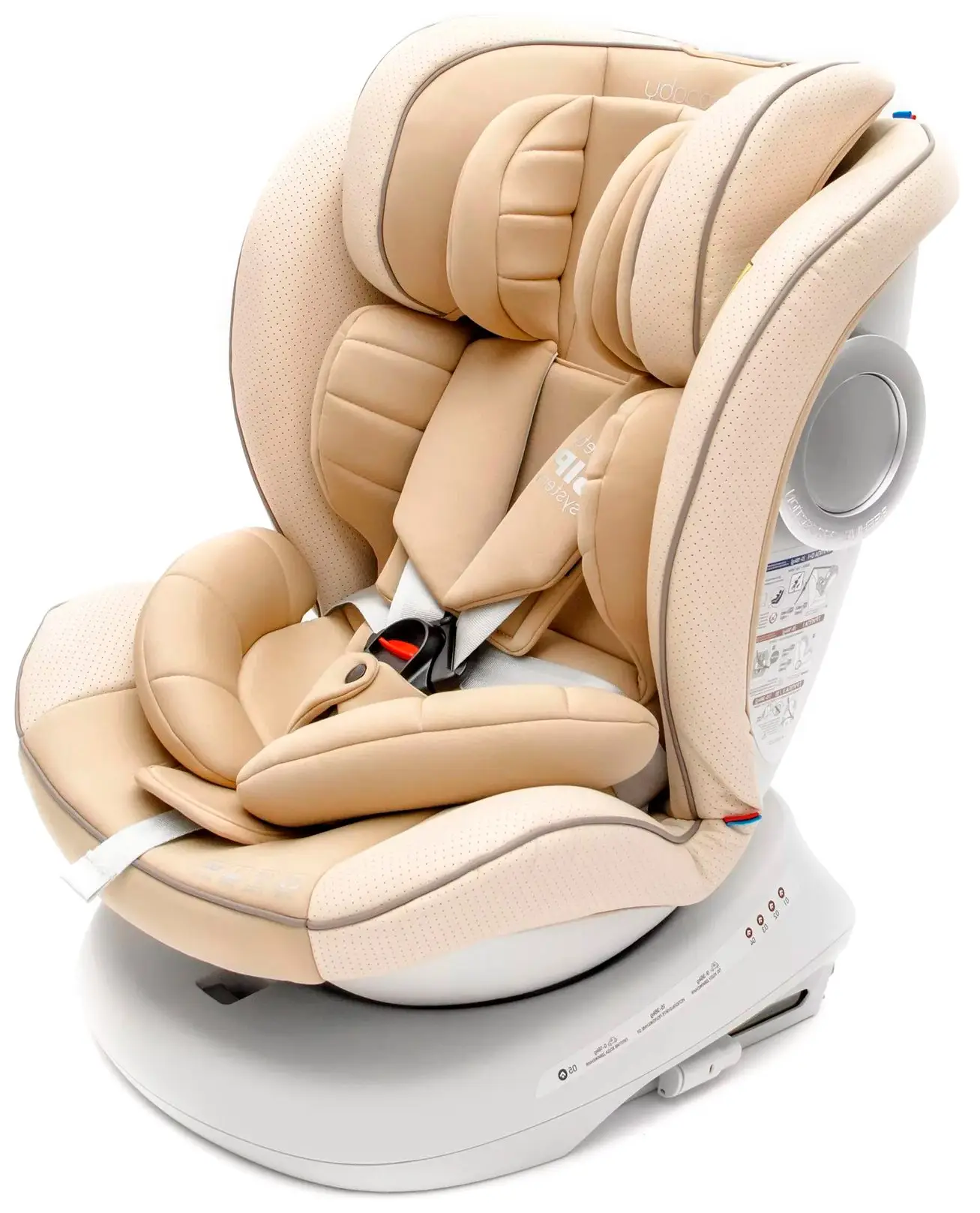 Автокресло группа 0/1/2/3 (0-36 кг) AmaroBaby Champion Isofix класс D, бежевый