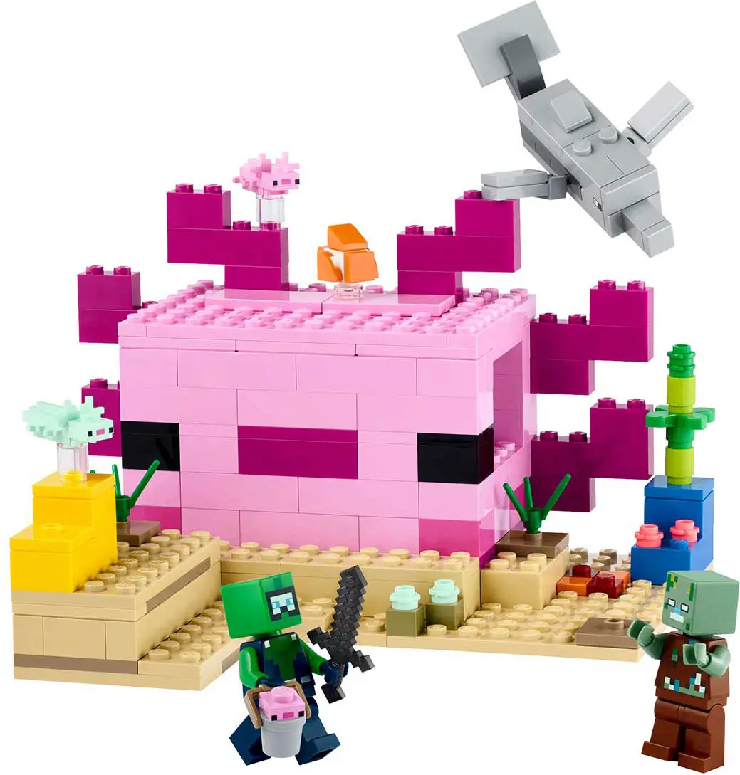 Игрушка Конструктор Lego Minecraft Дом аксолотля