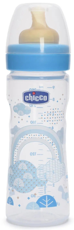 Фотография товара Бутылочка с латексной соской Chicco Well-Being Boy 250 мл 2m+