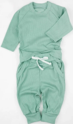 Фотография товара Кофточка и ползунки (штанишки) детские AMAROBABY Fashion, зеленый, р.62