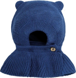 Фотография товара Шапка-шлем детская вязаная Amarobaby Pure Love Helmet, размер 44-46, с подкладом, синяя