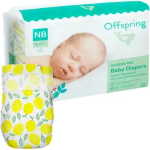 Фотография товара Подгузники Offspring, NB 2-4 кг, 26 шт, расцветка Лимоны