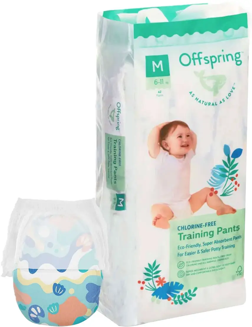 Трусики-подгузники Offspring, размер M, 6-11 кг, 42 шт, расцветка Море