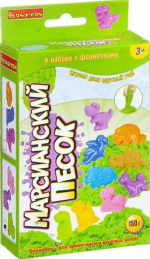 Набор игровой Вondibon Марсианский песок зелёный, 150 г, 3 формочки Набор игровой Вondibon Марсианский песок зелёный, 150 г, 3 формочки