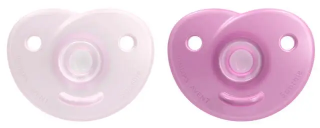 Пустышка Philips Avent цельно-силиконовая Soothie для девочек