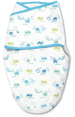 Фотография товара Конверт на липучке Swaddleme®Luxe Whisper Quiet голубые/зелёные машинки размер S/M