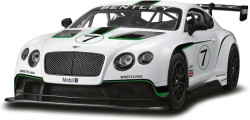 Rastar Машина р/у 1:14 Bentley Continental GT3, белый 2,4G