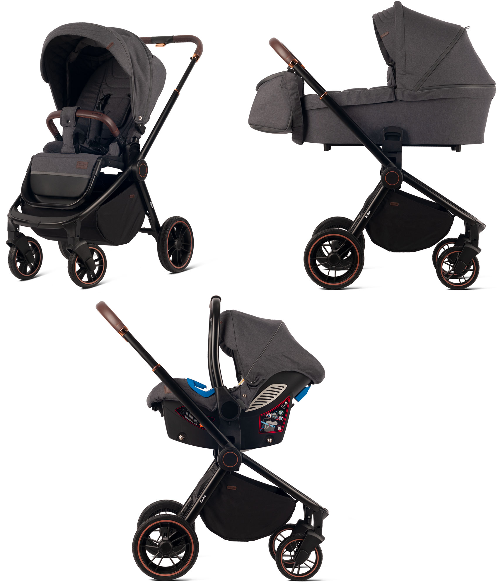 Купить Коляска Carrello Epica 3 в 1 Iron Grey CRL-8511/1 в Москве в  интернет-магазине LEMI KIDS