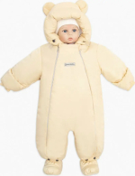 Фотография товара Комбинезон-трансформер зимний меховой AMAROBABY Snowy Travel, молочный, р.62