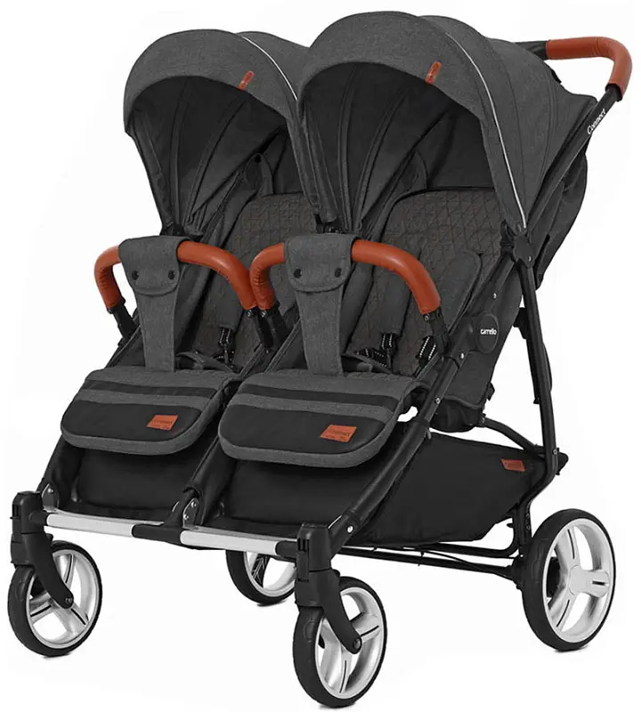 Коляска для двойни Carrello Connect (2 в 1) Serious Black