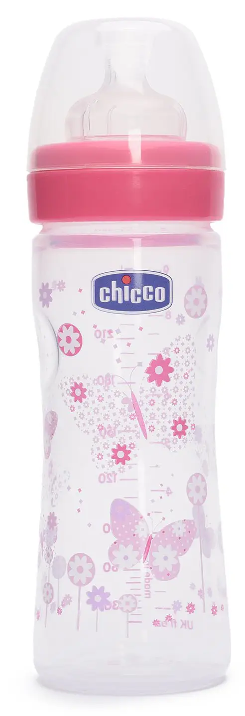 Бутылочка с силиконовой соской Chicco Well-Being Girl 250 мл 2m+