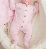 Фотография товара Вязаный комплект Пупырка Luxury Baby, 3 предмета, 56-62, розовый