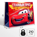 Пакет подарочный Главный приз чемпиона, 61х46х20 см, 1123134