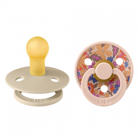 Набор пустышек латексных BIBS Liberty Colour, 2 шт. - Blossom - Blush Mix, 0+ мес.