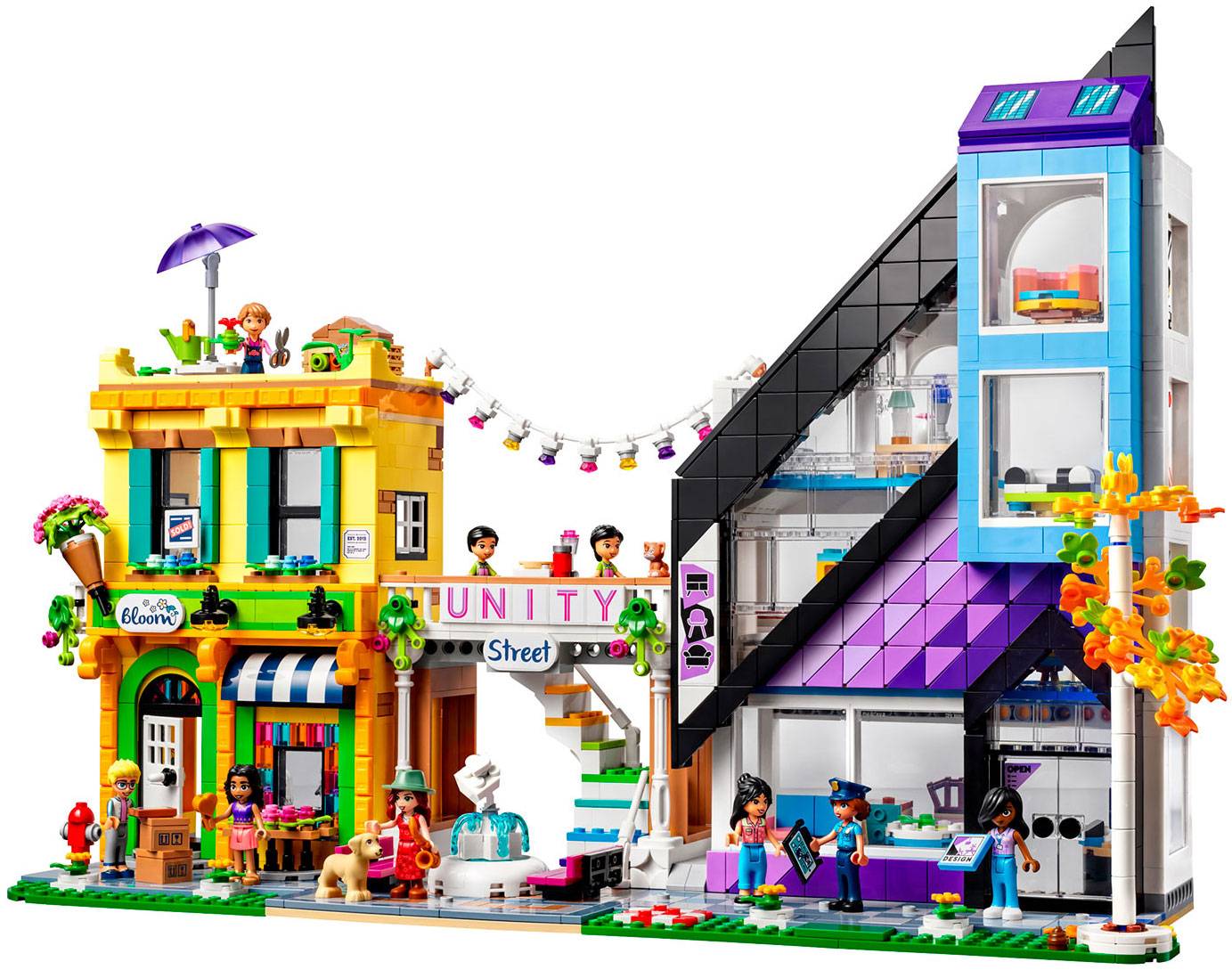 LEGO Friends Конструктор Магазины цветов и дизайна в центре